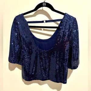 FREE PEOPLE Rare find stunning Sequins Top XS